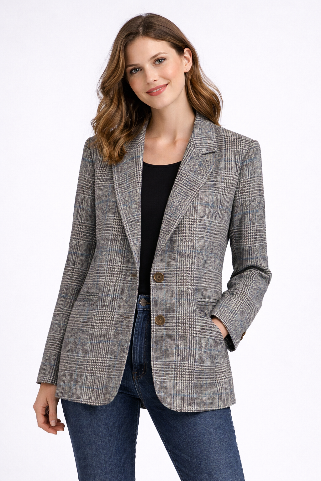 Charlotte | Classic Plaid Blazer