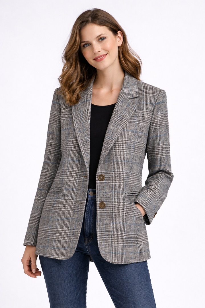 Charlotte | Classic Plaid Blazer