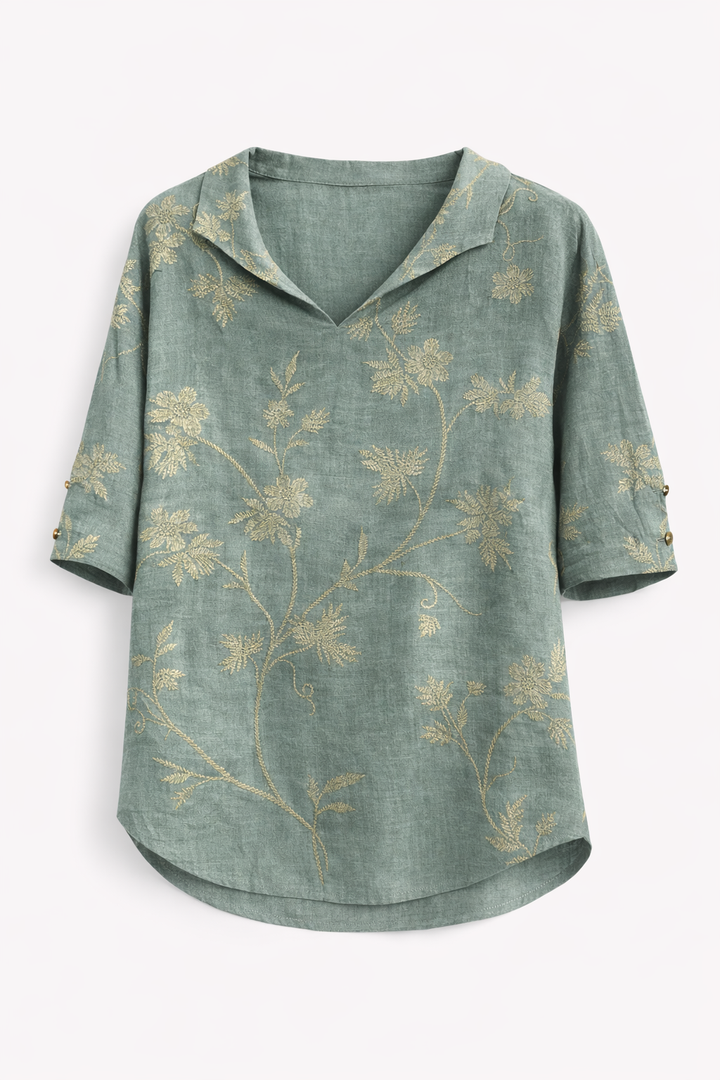 Mara | Relaxed Linen Hooded Blouse