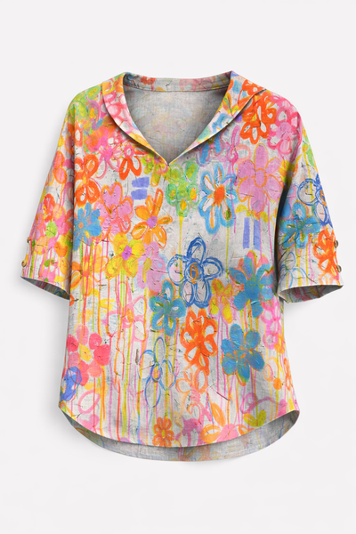 Mara | Relaxed Linen Hooded Blouse
