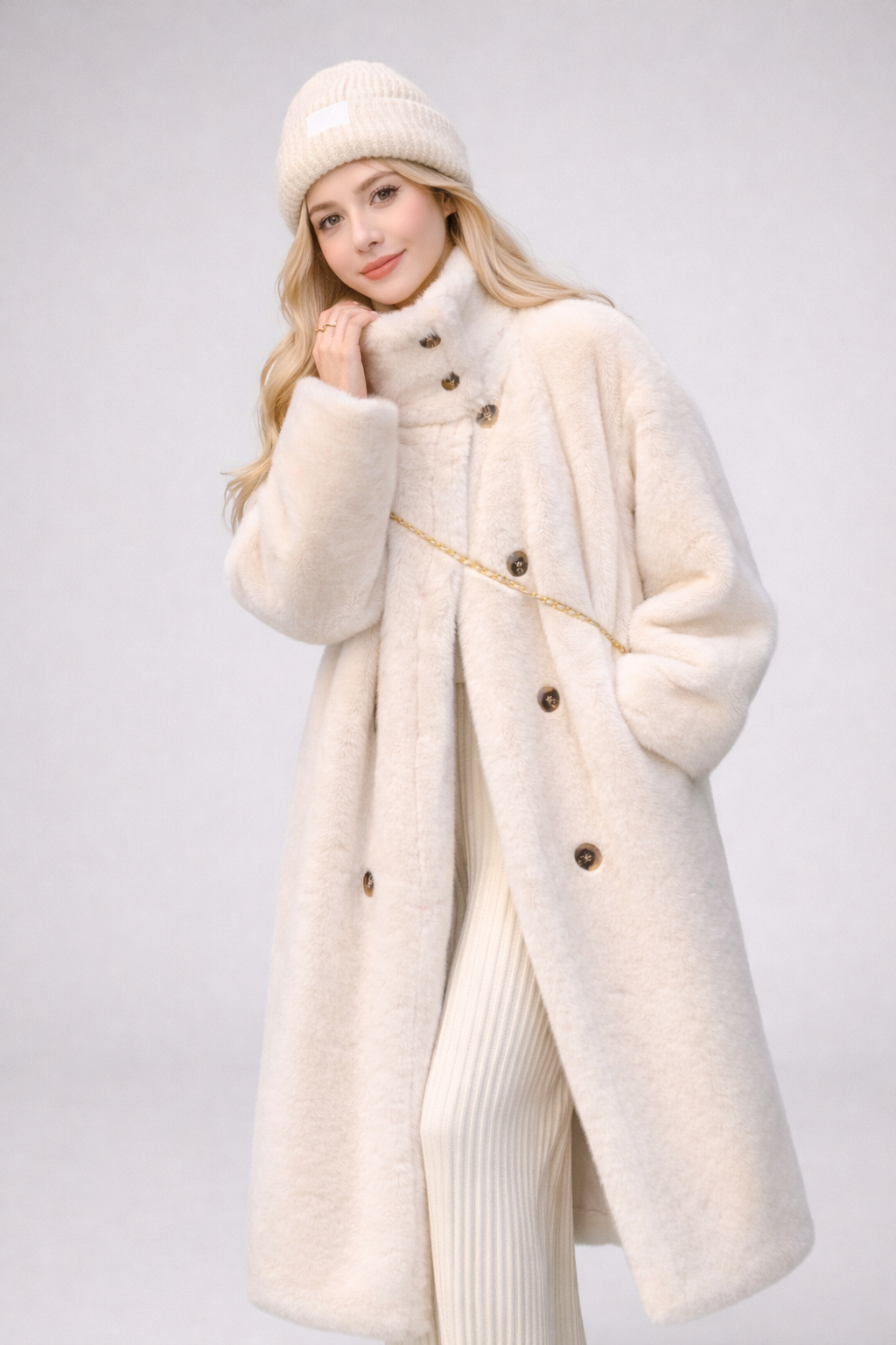 Elara | Long Teddy Coat
