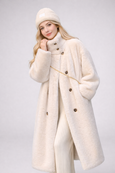 Elara | Long Teddy Coat