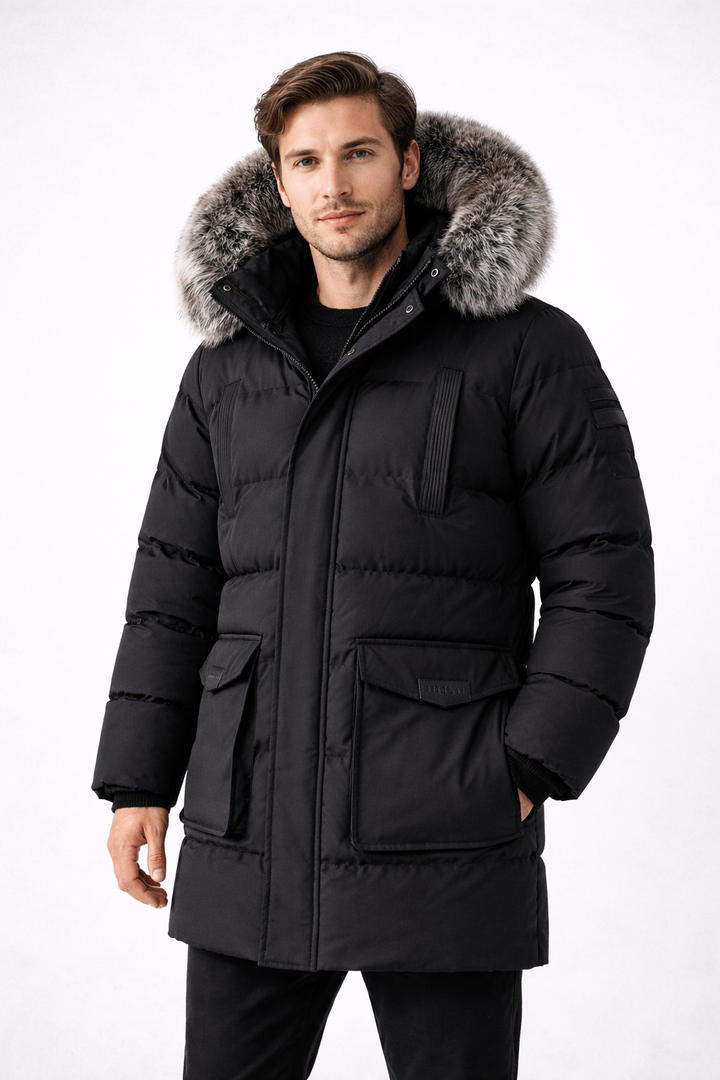 Damian | Fur-Trim Hooded Puffer Parka