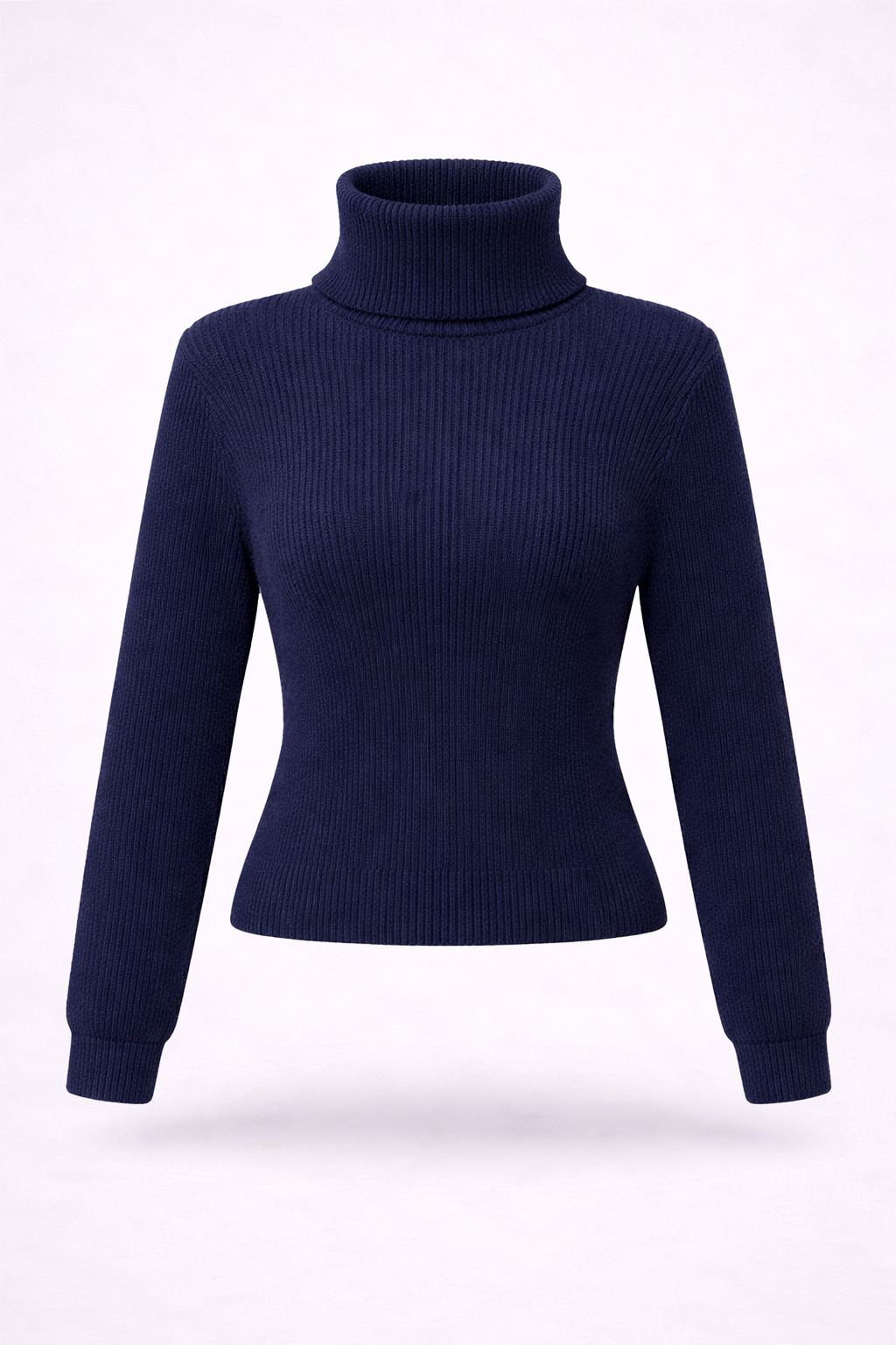 Nina | Ribbed Turtleneck Knit Top