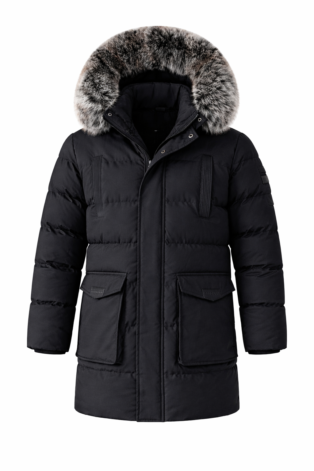 Damian | Fur-Trim Hooded Puffer Parka