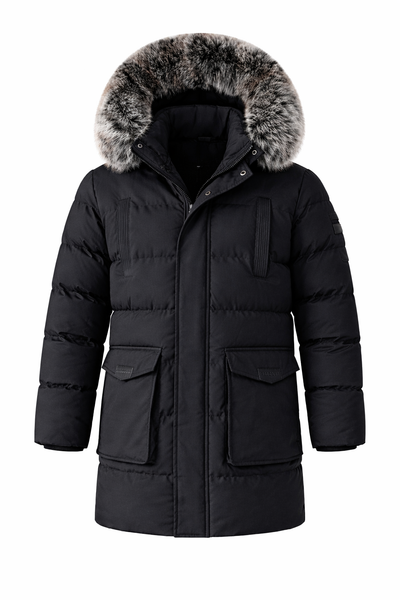 Damian | Fur-Trim Hooded Puffer Parka