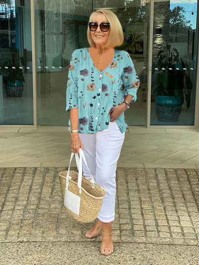 Elisa | Elegant Floral Blouse
