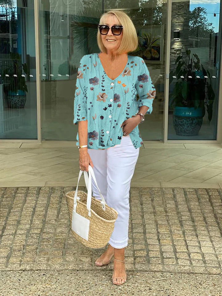 Elisa | Elegant Floral Blouse