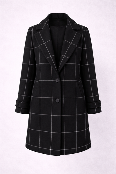 Harper | Plaid Wool Blend Coat