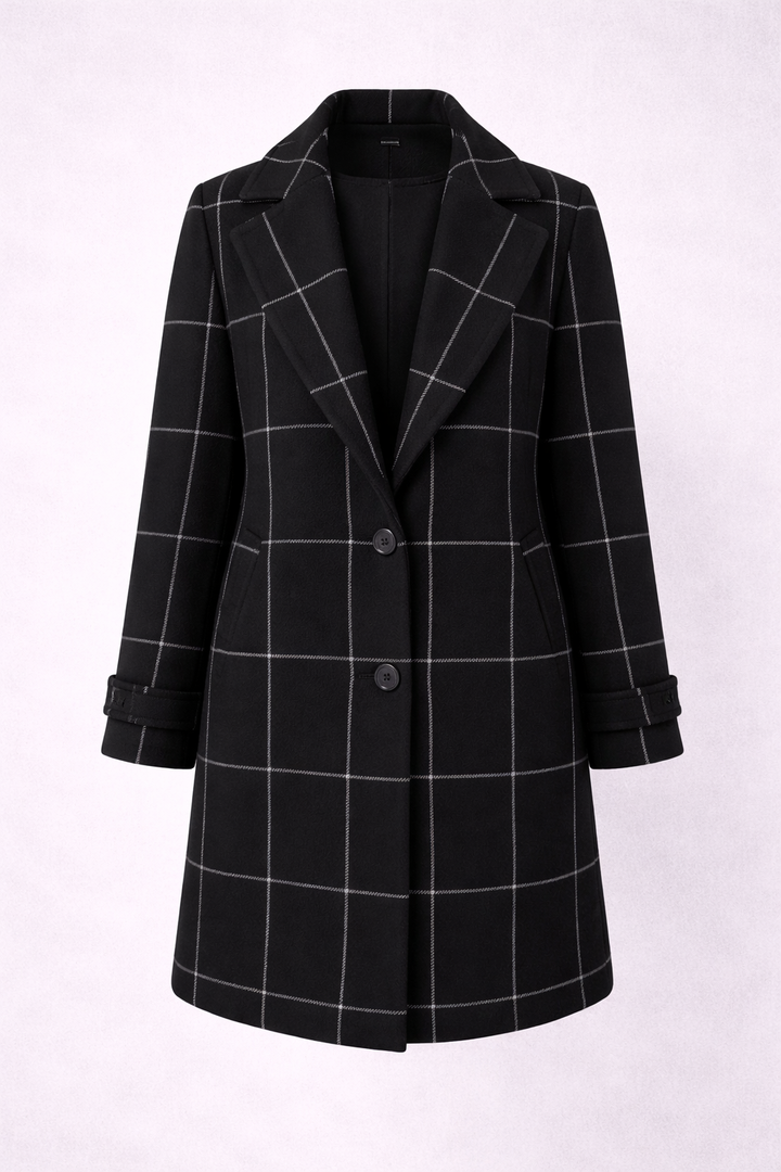 Harper | Plaid Wool Blend Coat