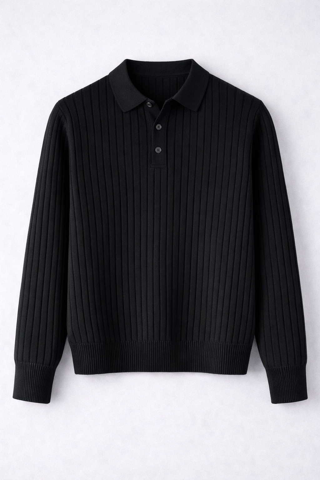 Noah | Ribbed Knit Polo Sweater