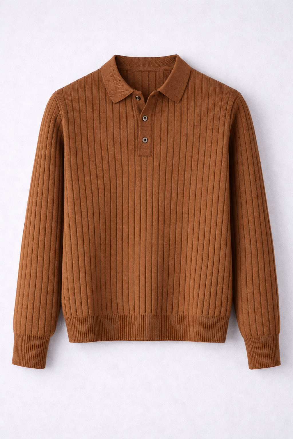 Noah | Ribbed Knit Polo Sweater