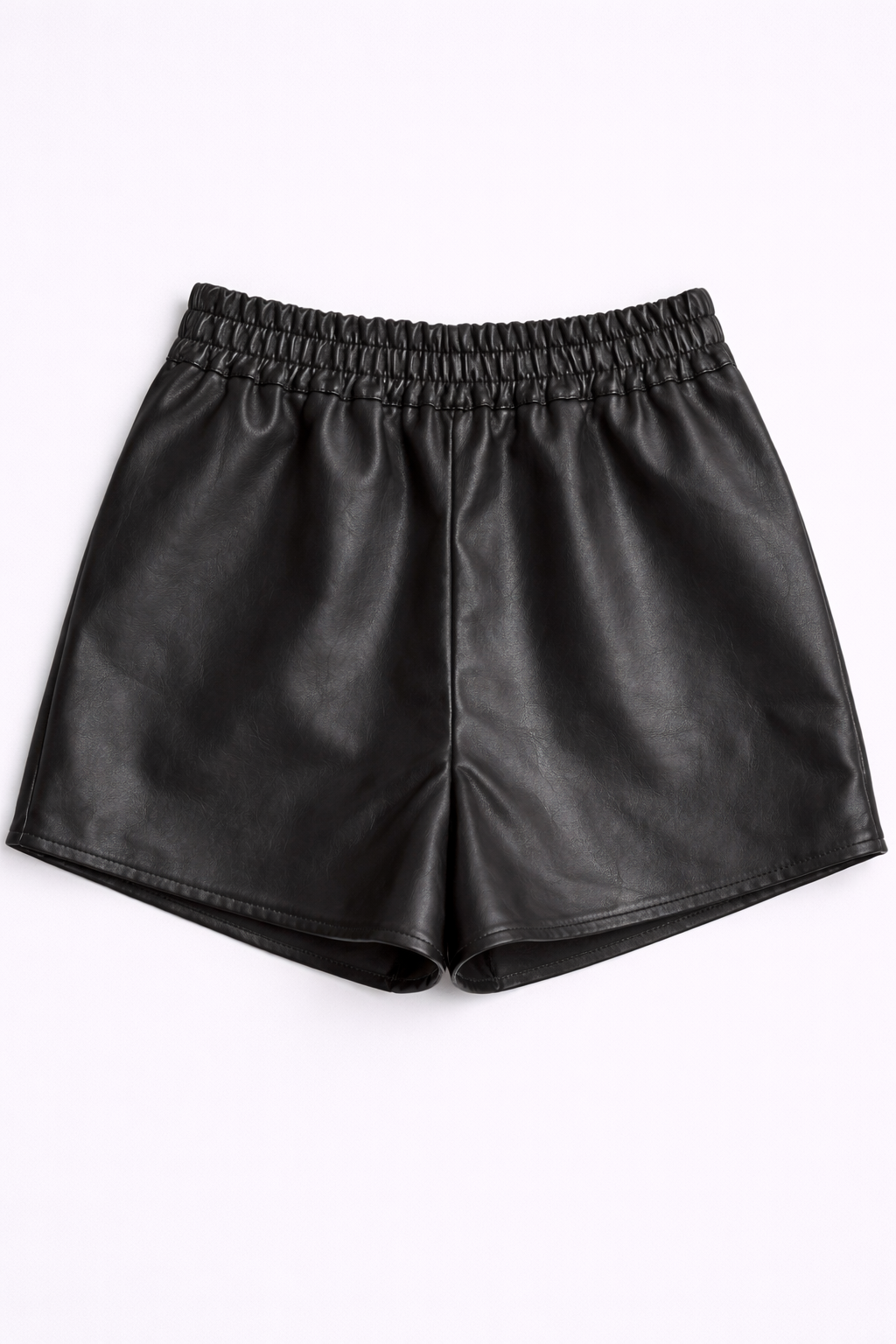 Camille | High-Waisted Faux Leather Shorts