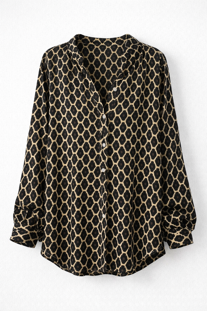 Nadia | Geometric Print Blouse