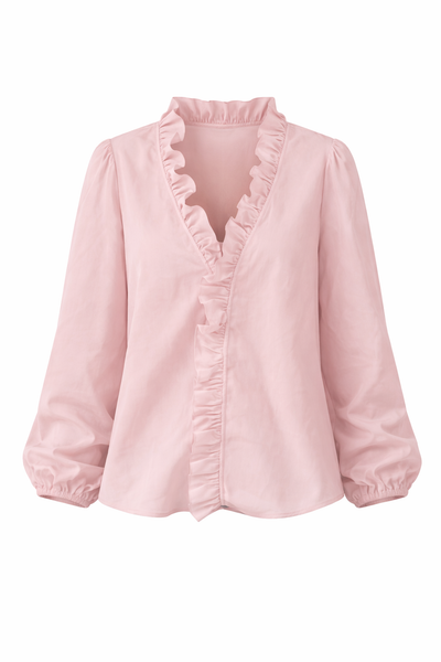 Clara | Ruffle V-Neck Blouse