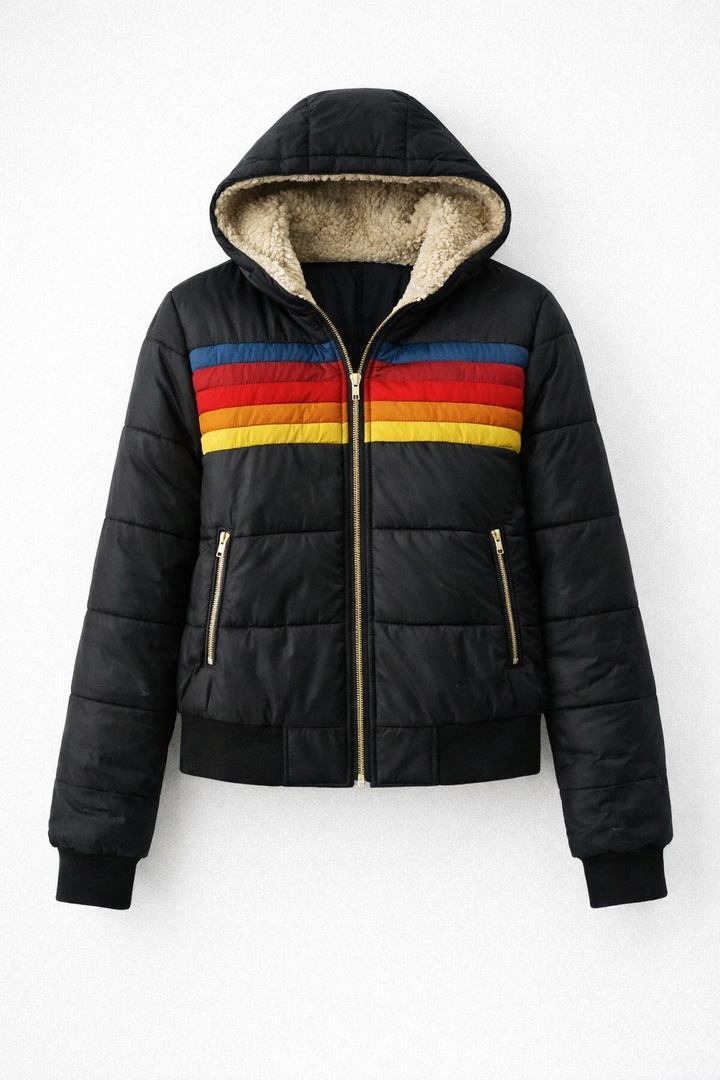 Dakota | Retro Stripe Puffer Jacket