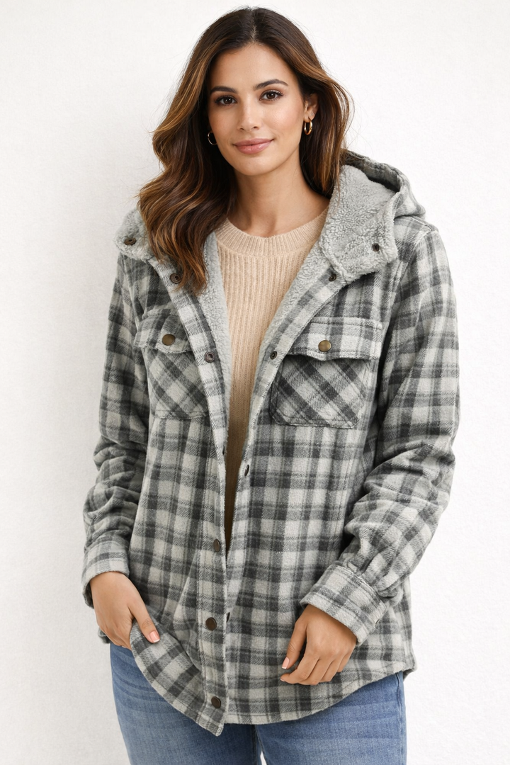 Brooke | Sherpa-Lined Plaid Jacket