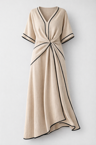 Elena | Knot Detail Midi Dress
