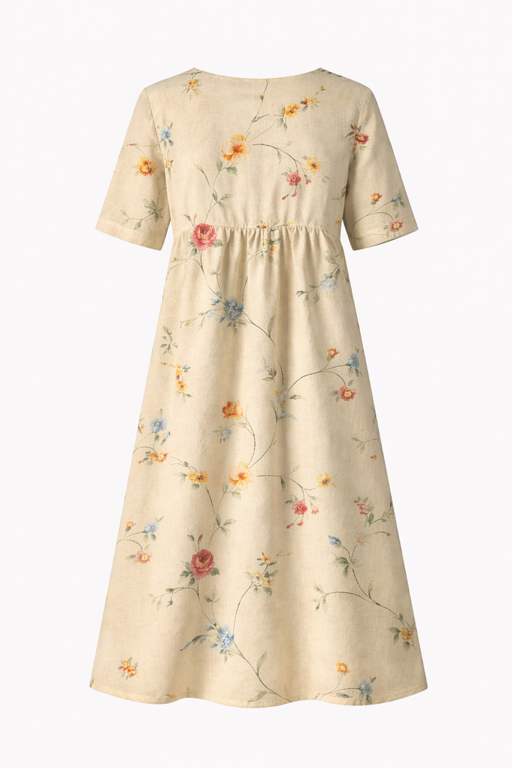 Elara | Vintage Floral Midi Dress