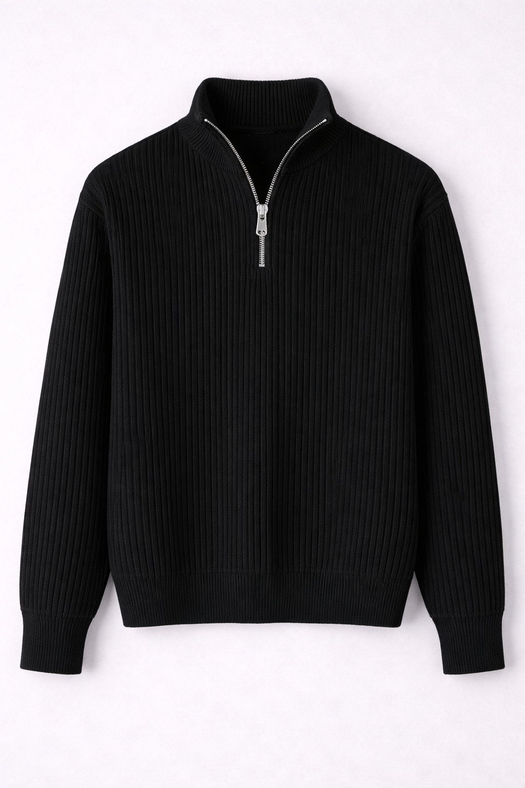Elijah | Ribbed Quarter-Zip Sweater