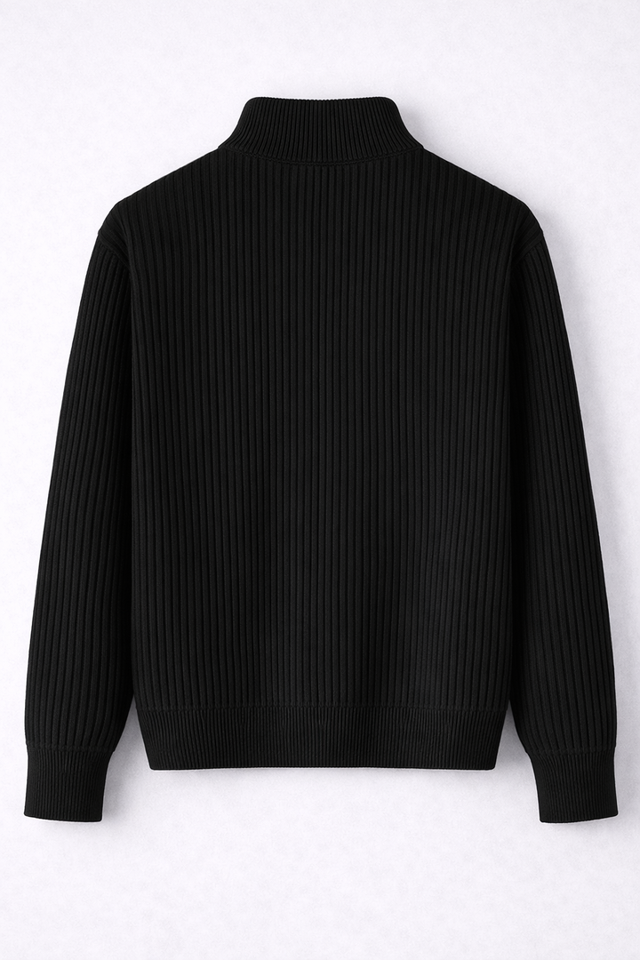 Elijah | Ribbed Quarter-Zip Sweater