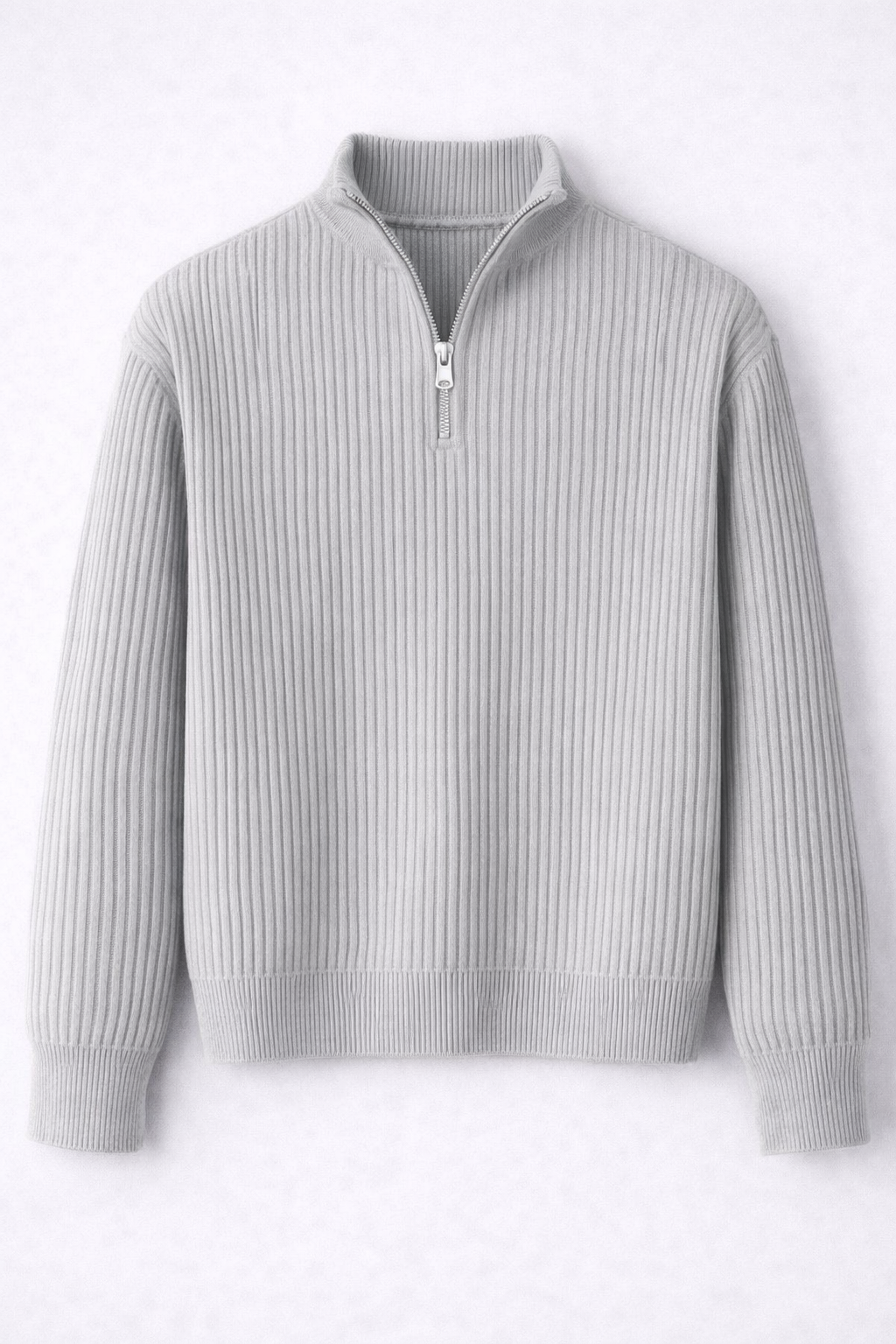 Elijah | Ribbed Quarter-Zip Sweater