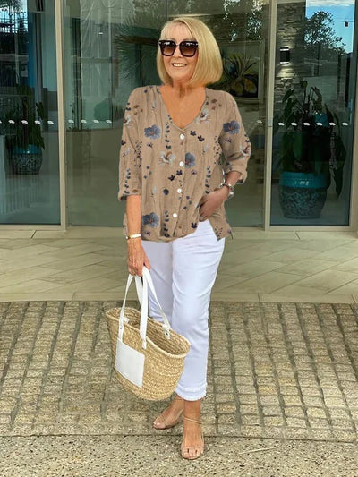 Elisa | Elegant Floral Blouse