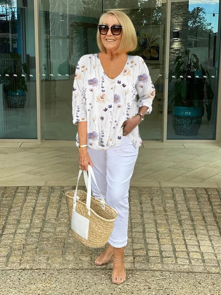 Elisa | Elegant Floral Blouse