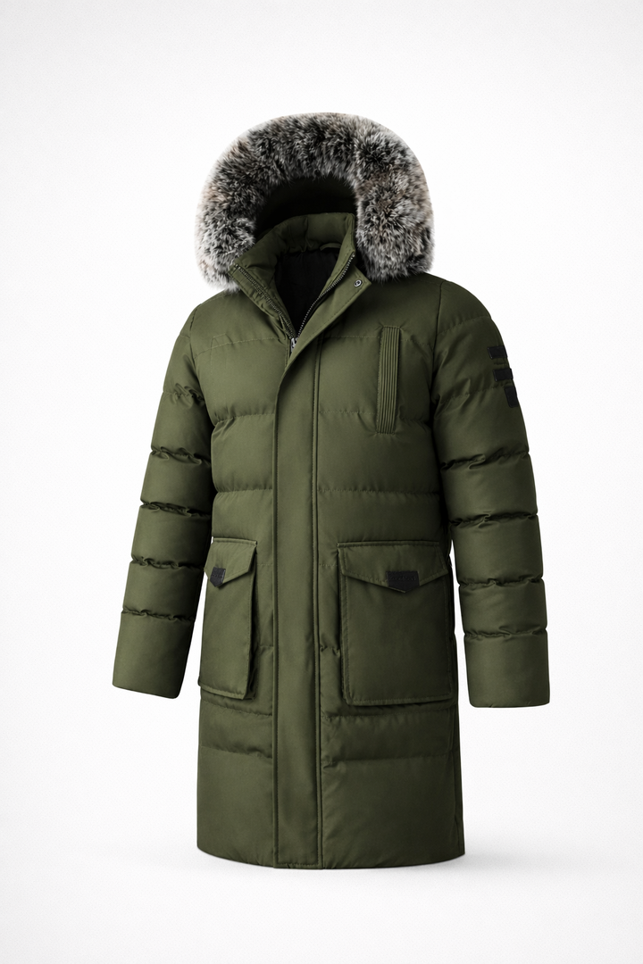 Damian | Fur-Trim Hooded Puffer Parka