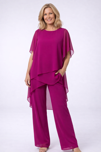 Monica | Elegant Chiffon Two-Piece Set