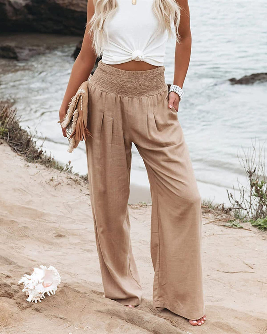 Aria | Flowing Wide-Leg Beach Pants