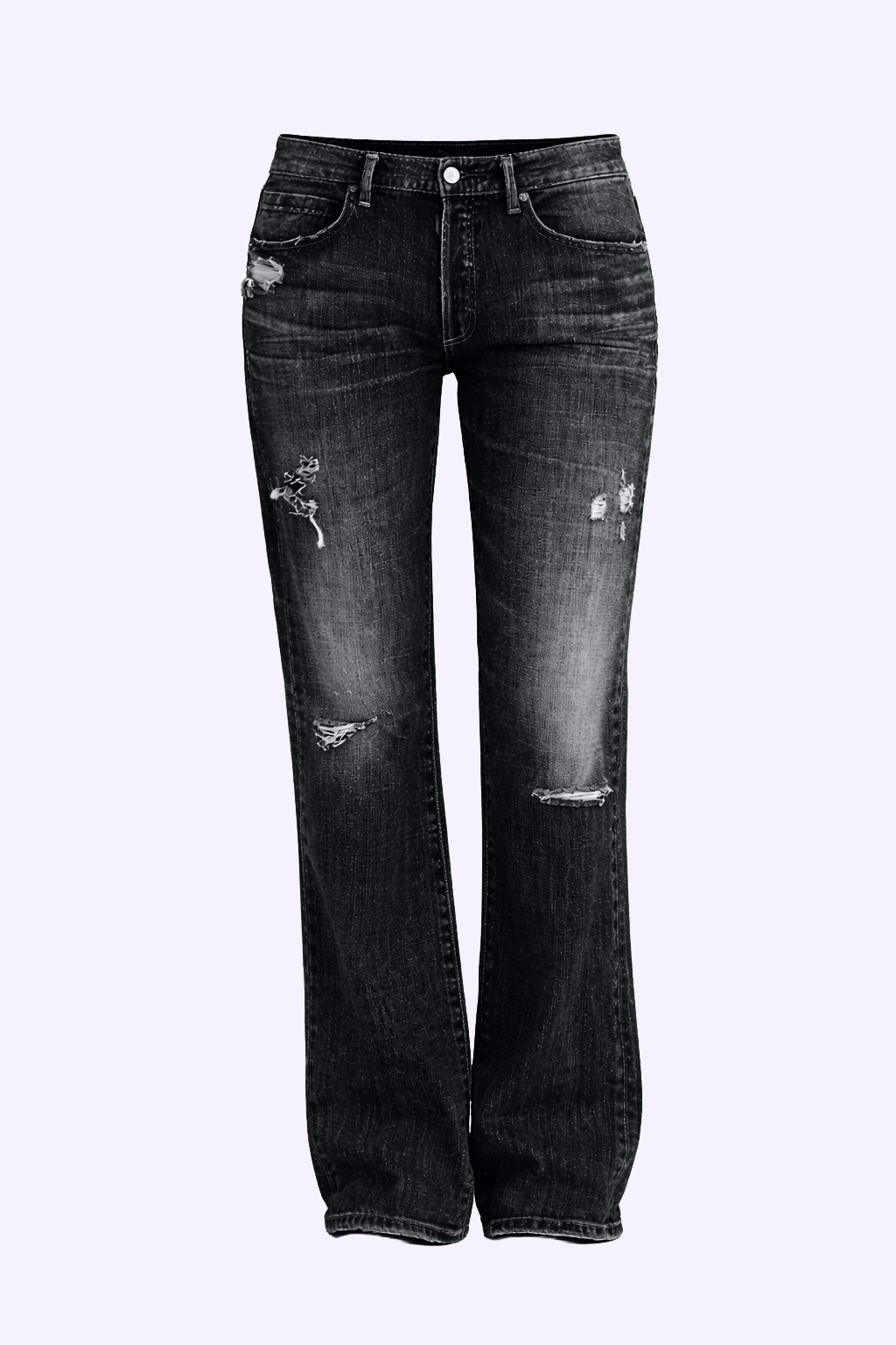 Harper | Distressed Straight-Leg Jeans