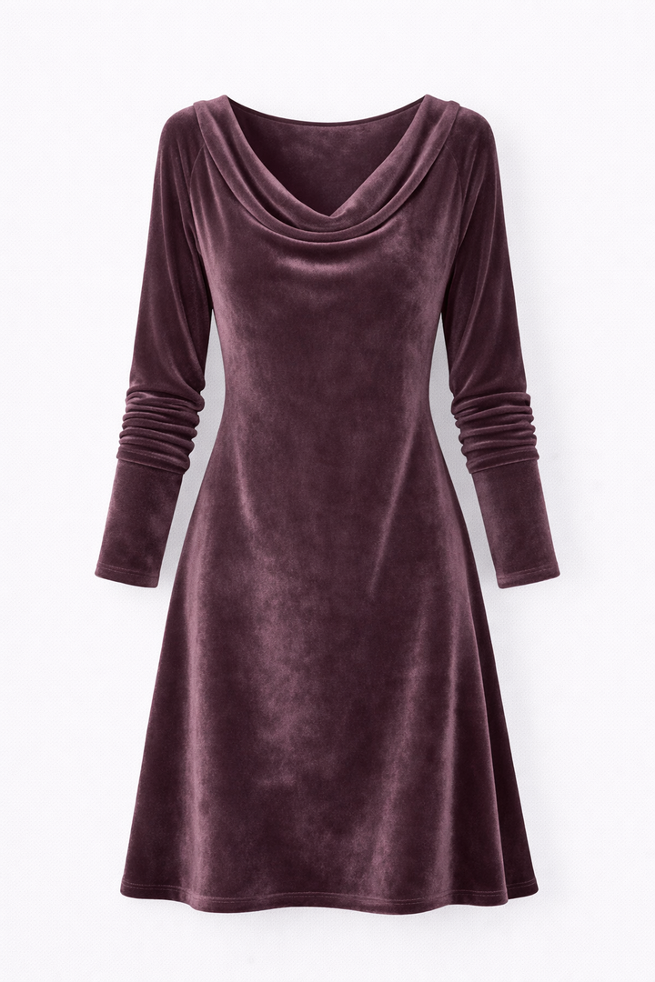 Isabella | Velvet Drape Dress