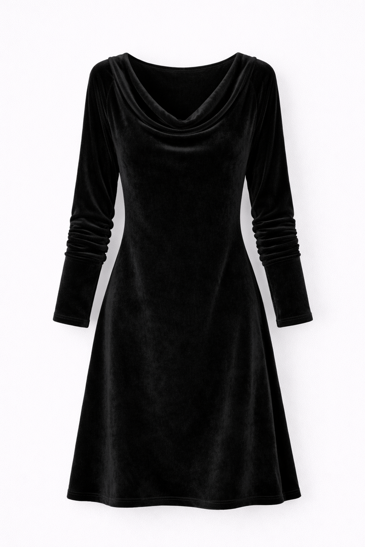 Isabella | Velvet Drape Dress