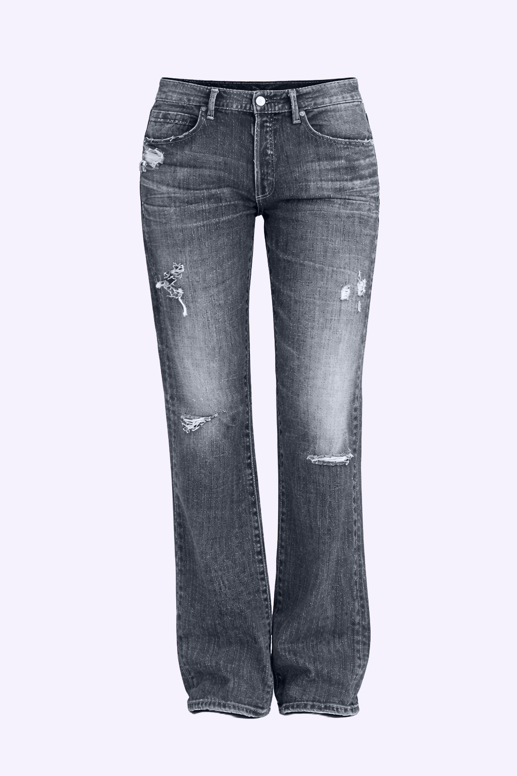 Harper | Distressed Straight-Leg Jeans