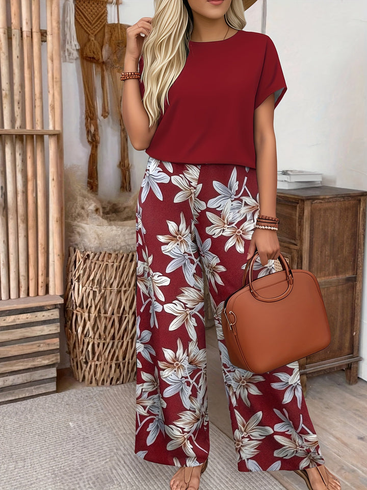 Evelyn | Elegant Floral Two-Piece Set