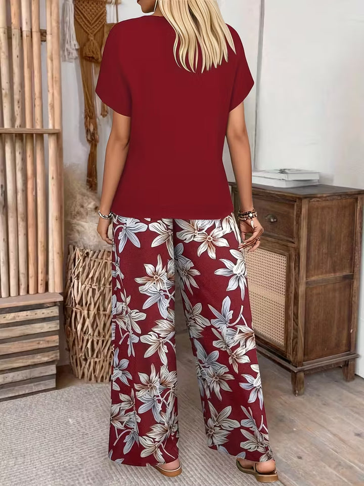 Evelyn | Elegant Floral Two-Piece Set