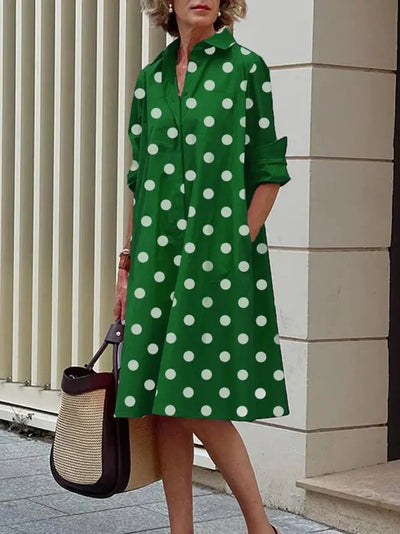 Sophie | Polka Dot Shirt Dress