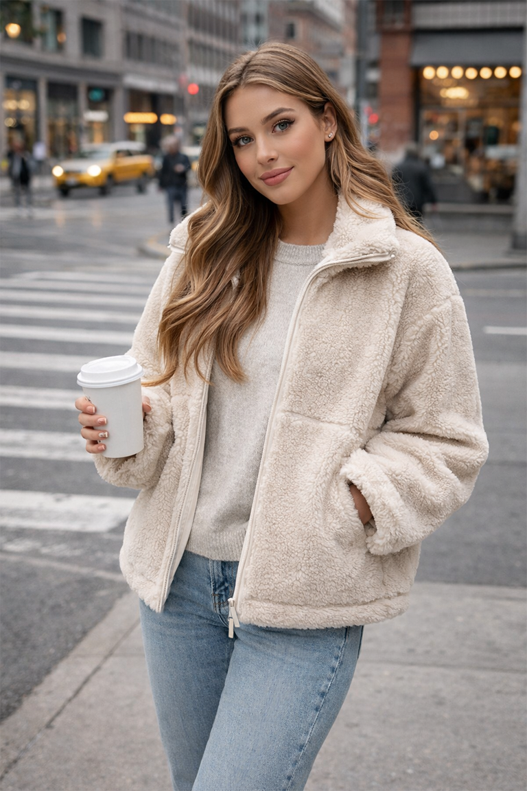 Sophie | Teddy Zip Jacket