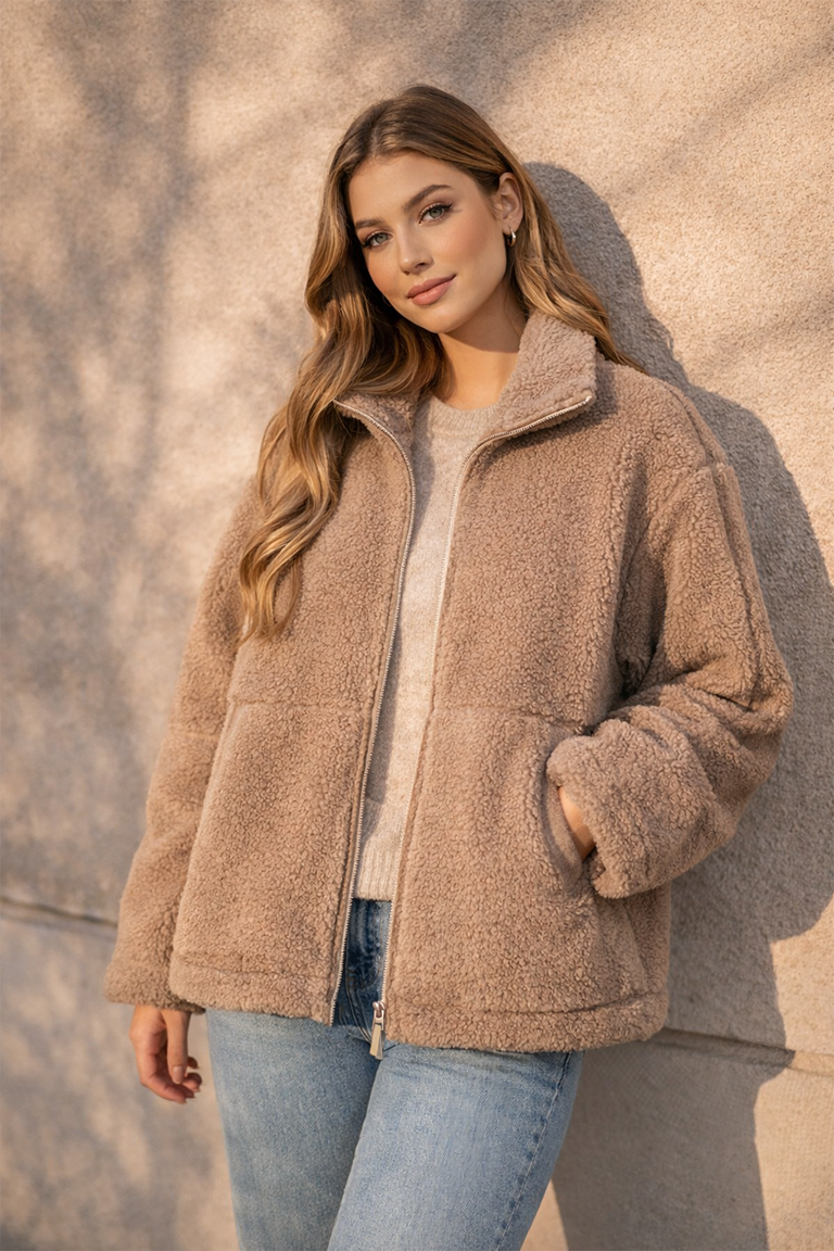 Sophie | Teddy Zip Jacket