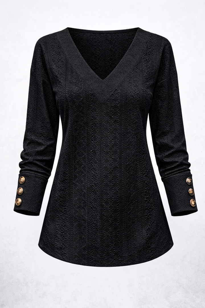 Lena | Textured V-Neck Blouse