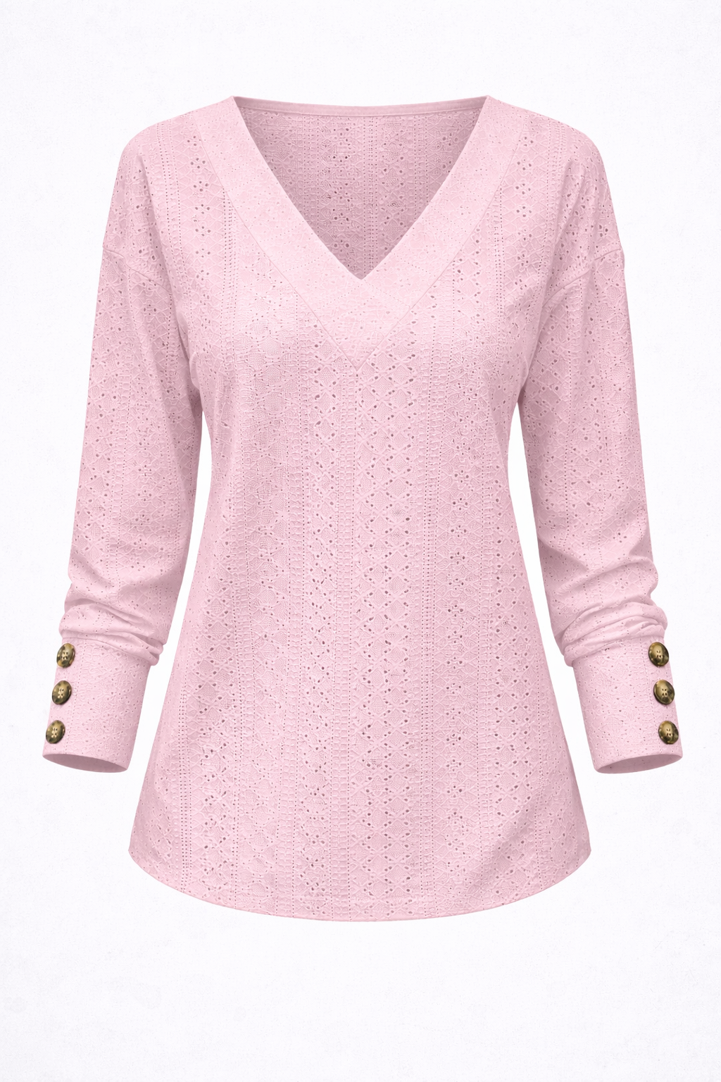 Lena | Textured V-Neck Blouse