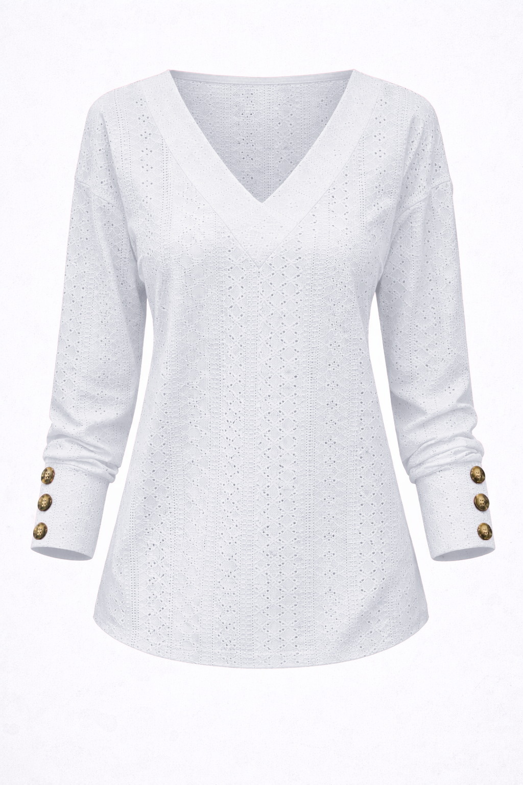 Lena | Textured V-Neck Blouse