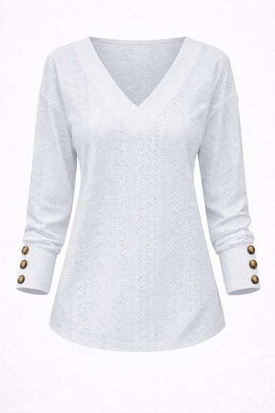 Lena | Textured V-Neck Blouse