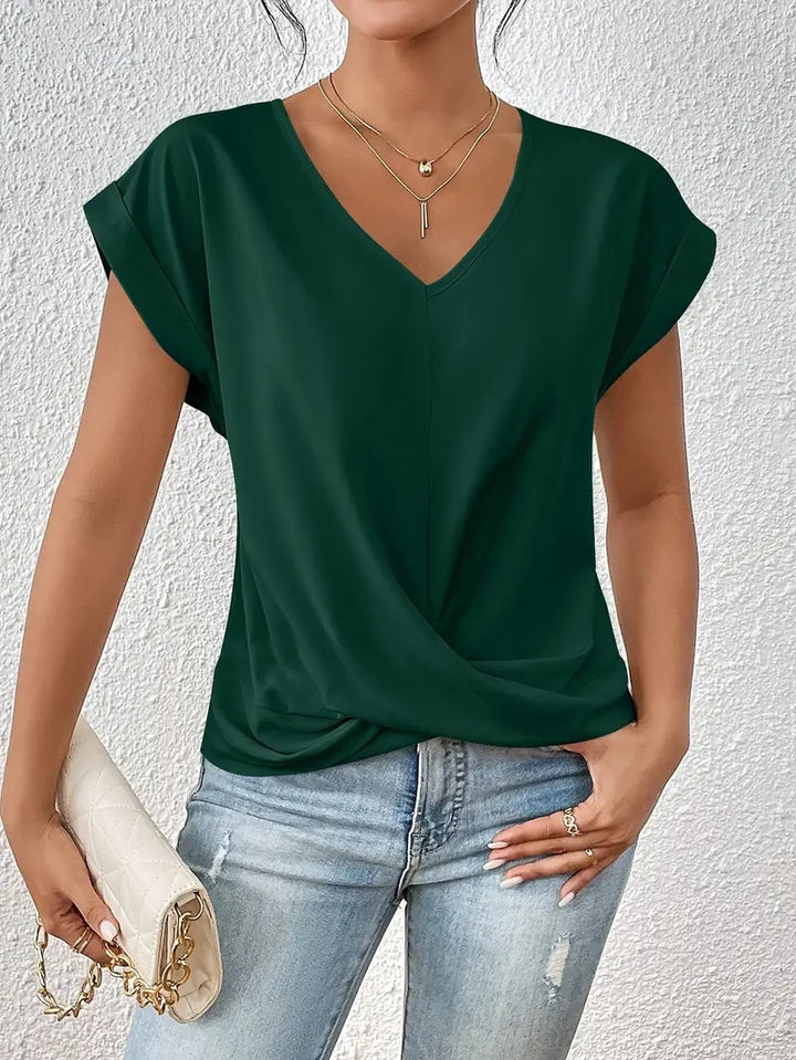 Lorainne | Tummy-Tucking V-Neck Top