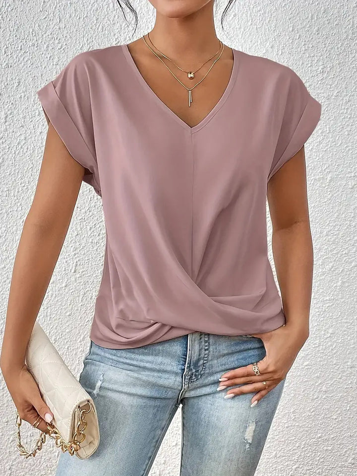 Lorainne | Tummy-Tucking V-Neck Top
