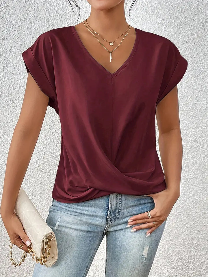 Lorainne | Tummy-Tucking V-Neck Top