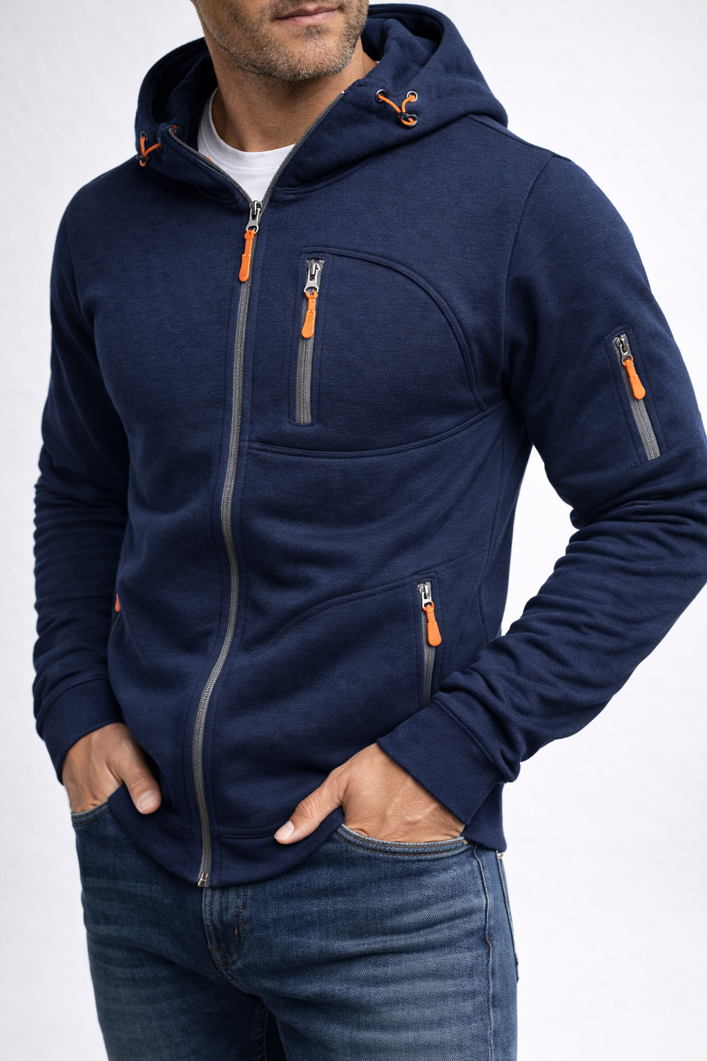 Ethan | Zip-Up Utility Hoodie