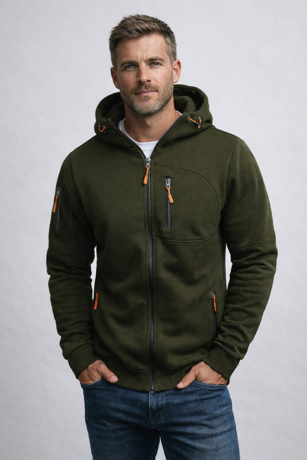 Ethan | Zip-Up Utility Hoodie