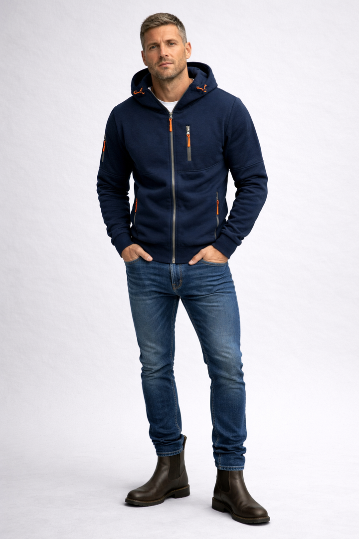 Ethan | Zip-Up Utility Hoodie